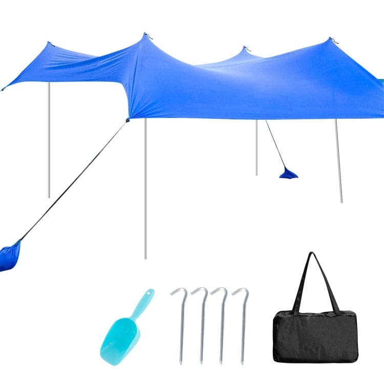 10’ x 10’ Beach Canopy (w/ Sandbags Poles & Shovel) Camping, Tents Goplus