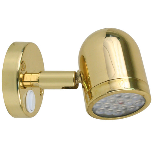 Scandvik LED Brass Reading Light - 10 - 30V [19052P] 1st Class Eligible, Brand_Scandvik, Lighting, Lighting | Interior / Courtesy CWR
