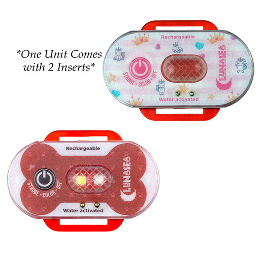 Lunasea Child/Pet Safety Water Activated Strobe Light - Red Case Blue Attention [LLB - 63RB - E0 - 01] 1st Class Eligible, Brand_Lunasea