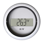 Veratron 52MM (2-1/16") ViewLine Hour Counter-Voltmeter - White [B00006302]