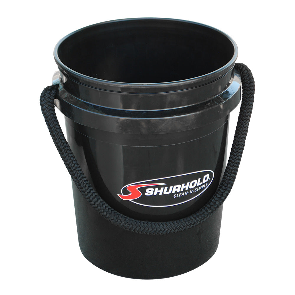 Shurhold Worlds Best Rope Handle Bucket - 5 Gallon - Black [2452] Boat Outfitting, Boat Outfitting | Cleaning, Brand_Shurhold, Winterizing,