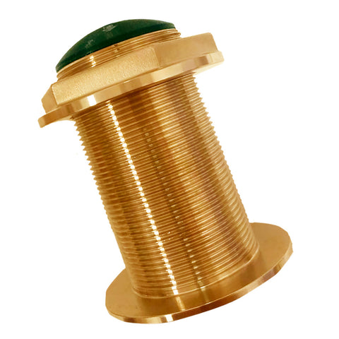 Echonautics Bronze Low-Profile Thru-Hull Medium-Frequency CHIRP Transducer - 600W 12 Tilt 80-130kHz [BT70MA600-12] Brand_Echonautics,