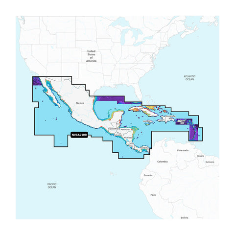 Garmin Navionics Vision + NVSA010R Central America Caribbean [010-C1451-00] 1st Class Eligible, Brand_Garmin, Cartography, Cartography