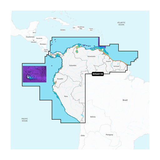 Garmin Navionics Vision + NVSA011R South America (North) [010-C1452-00] 1st Class Eligible, Brand_Garmin, Cartography, Cartography | Garmin