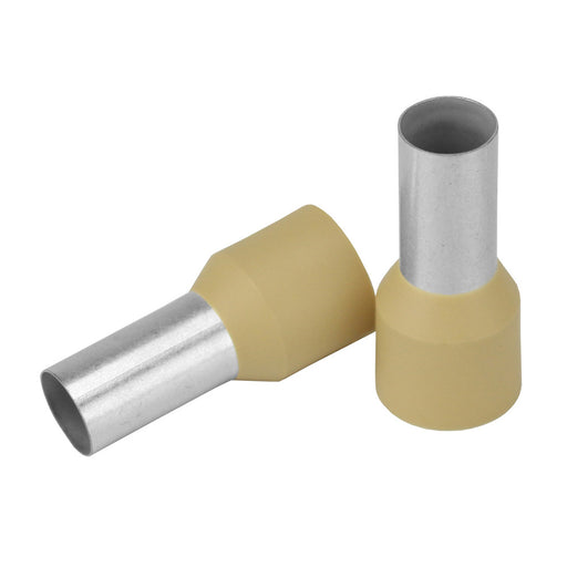 Pacer Beige 2 AWG Wire Ferrule - 16mm Length 10 Pack [TFRL2-16MM-10] 1st Class Eligible, Brand_Pacer Group, Electrical, Electrical