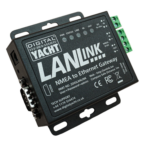 Digital Yacht LANLink NMEA 0183 To Ethernet Gateway [ZDIGLANLINK] Brand_Digital Yacht, Marine Navigation & Instruments, Instruments