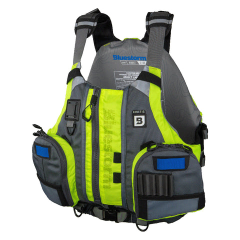 Bluestorm Kinetic Kayak Fishing Vest - Hi-Vis - S/M [BS-409-HVS-S/M] Brand_Bluestorm, Marine Safety, Marine Safety | Personal Flotation