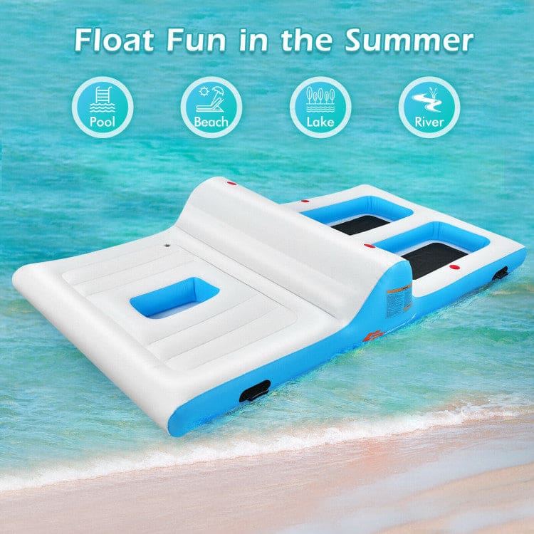 4-Person Inflatable Floating Lounge with 130W Electric Air beach, floats, inflatable, pool party, pool toys Water Sports KARISI