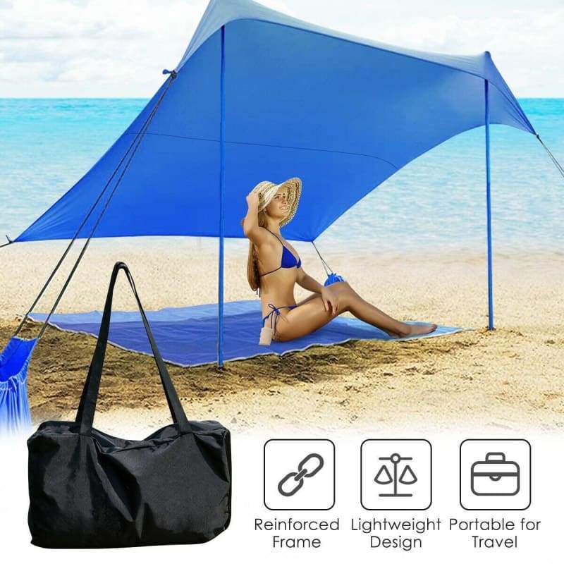 7’ x 7’ Beach Tent Canopy w/ 4 Poles beach, outdoor, Outdoor | Camping, Outdoor | Tents, outdoors beach accessories K-R-S-I