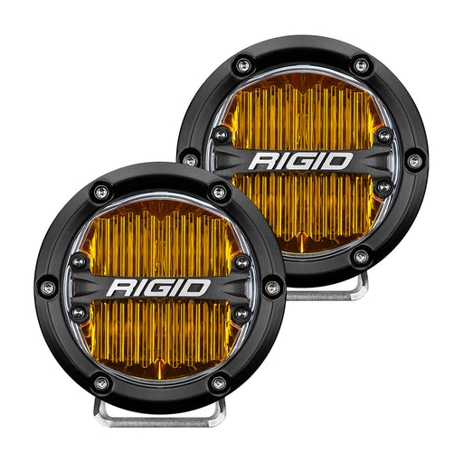 RIGID Industries 360-Series 4’ SAE Fog Light - Yellow Black Housing [36111] Brand_RIGID Industries, Clearance, Lighting, Lighting