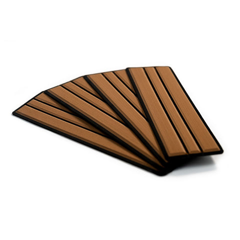 SeaDek Faux Teak 4-Piece Step Kit - Mocha/Black [23902-80093] Boat Outfitting, Boat Outfitting | Deck / Galley, Brand_SeaDek Deck / Galley