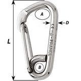 Wichard Asymmetric Carbine Hook - Length 60mm - 1/4" [2323W]