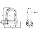 Wichard Self-Locking D Shackle - 12mm Diameter - 15/32" [1206W]
