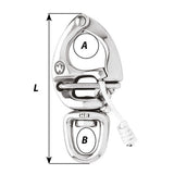 Wichard HR Quick Release Snap Shackle With Swivel Eye -110mm Length- 4-21/64" [2676W]