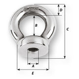 Wichard 6mm Eye Nut - 1/2" Diameter [6333W]