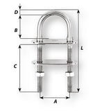 Wichard U-Bolt Pad Eye - 6mm Diameter - 15/64" - 90mm Length - 3-35/64" [6523W]