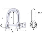 Wichard HR D Shackle - 14mm Diameter [11207]