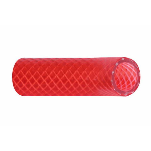 Trident Marine 5/8" x 50 Boxed Reinforced PVC (FDA) Hot Water Feed Line Hose - Drinking Water Safe - Translucent Red [166-0586]