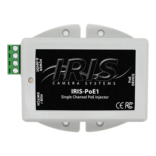 Iris Single Channel PoE Injector - 8 - 36VDC Input Voltage 48VDC Output [POE1] 1st Class Eligible, Boat Outfitting, Outfitting