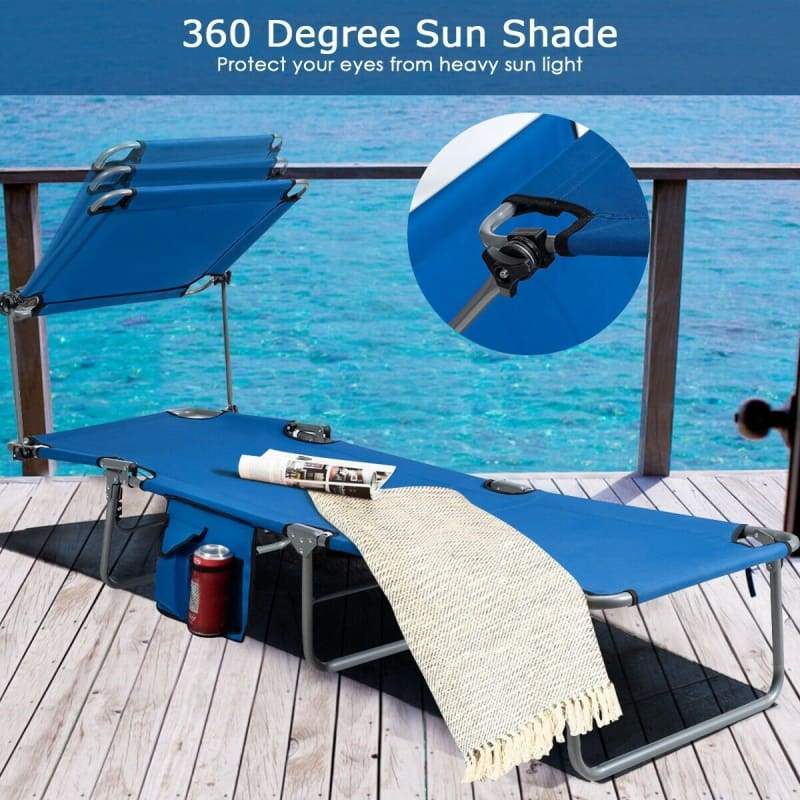 Adjustable Outdoor Recliner Chair with Canopy Shade beach, outdoor, Outdoor | Accessories, Outdoor | Camping, outdoors beach accessories 