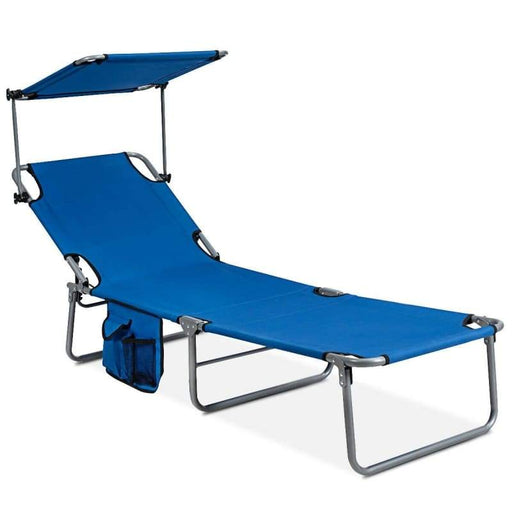 Adjustable Outdoor Recliner Chair with Canopy Shade BLUE beach, outdoor, Outdoor | Accessories, Outdoor | Camping, outdoors beach 