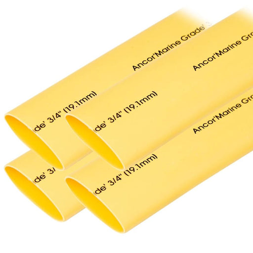 Ancor Heat Shrink Tubing 3/4 x 6 - Yellow - 4 Pieces [306906] 1st Class Eligible, Brand_Ancor, Electrical, Electrical | Wire Management Wire