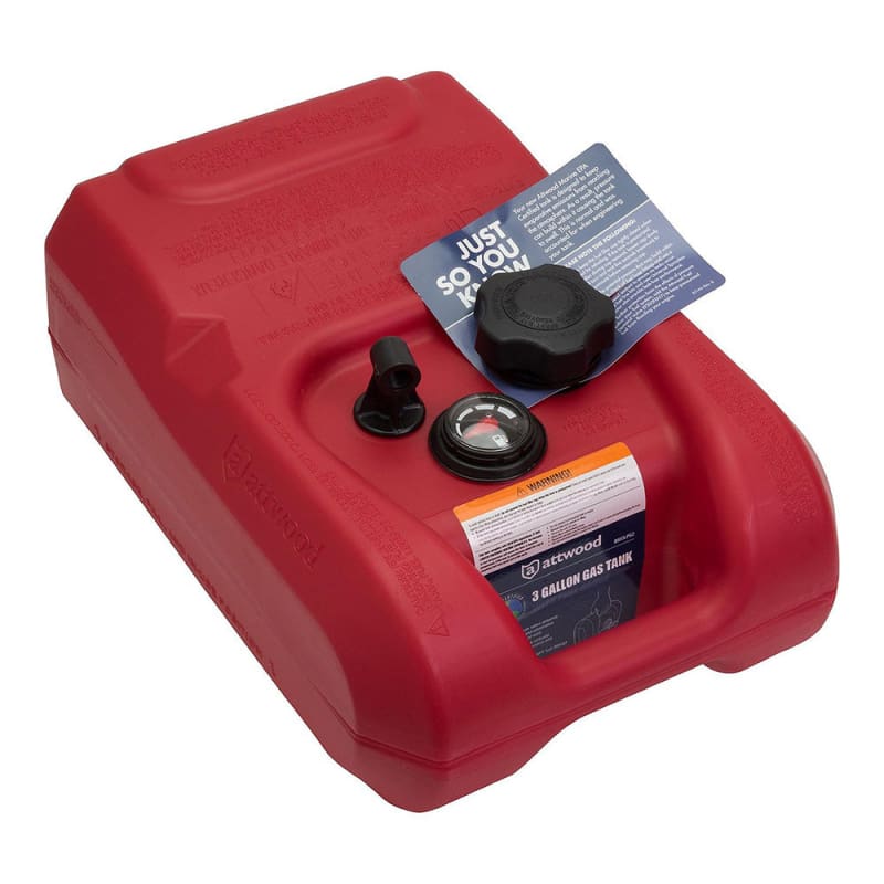 Attwood Portable Fuel Tank - 3 Gallon w/Gauge [8803LPG2] Boat Outfitting, Outfitting | Systems, Brand_Attwood Marine Systems CWR