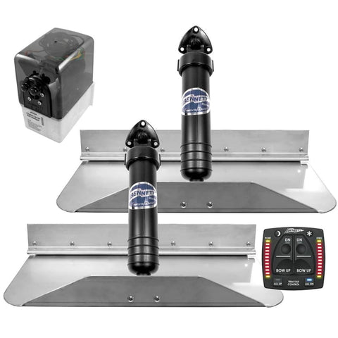 Bennett Marine 18x9 Hydraulic Trim Tab System w/One Box Indication [189OBI] Boat Outfitting, Boat Outfitting | Trim Tabs, Brand_Bennett