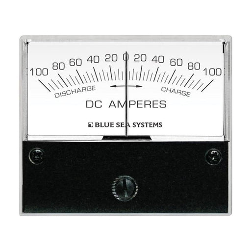 Blue Sea 8253 DC Zero Center Analog Ammeter - 2-3/4 Face 100-0-100 Amperes DC [8253] 1st Class Eligible, Brand_Blue Sea Systems, Electrical,