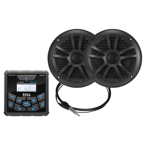 Boss Audio MCKGB450B.6 Marine Stereo 6.5 Speaker Kit - Black [MCKGB450B.6] Brand_Boss Audio, Entertainment, Entertainment | Stereos Stereos