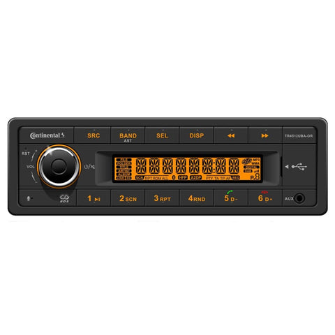 Continental Stereo w/AM/FM/BT/USB/PA System Capable - 12V [TR4512UBA-OR] Brand_Continental, Entertainment, Entertainment | Stereos Stereos