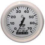 Faria Dress White 4 Tachometer w/Systemcheck Indicator - 7000 RPM (Gas) (Johnson / Evinrude Outboard) [33150] Boat Outfitting, Boat