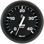 Faria Euro Black 4 Tachometer - 4000 RPM (Diesel) (Mechanical Takeoff) [32842] Boat Outfitting, Boat Outfitting | Gauges, Brand_Faria Beede