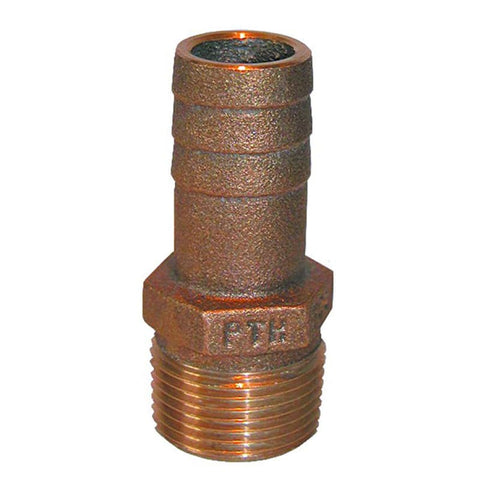 GROCO 1-1/2 NPT x 1-1/2 ID Bronze Pipe to Hose Straight Fitting [PTH-1500] 1st Class Eligible, Brand_GROCO, Marine Plumbing & Ventilation,