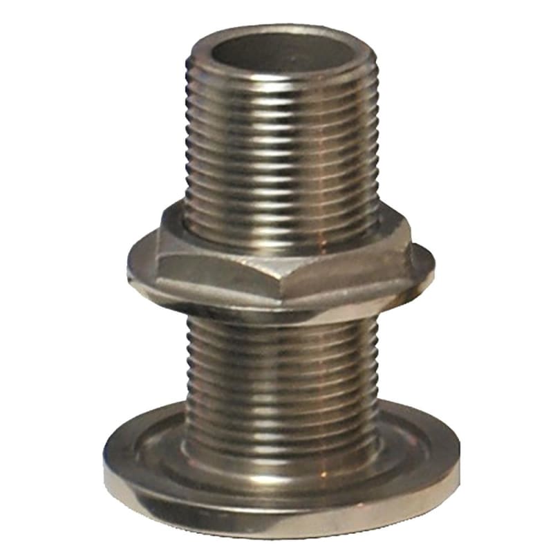 GROCO 1/2 NPS NPT Combo Stainless Steel Thru-Hull Fitting w/Nut [TH-500-WS] 1st Class Eligible, Brand_GROCO, Marine Plumbing & Ventilation,