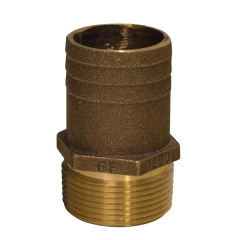 GROCO 1/2 NPT x 3/4 Bronze Full Flow Pipe to Hose Straight Fitting [FF-500] 1st Class Eligible, Brand_GROCO, Marine Plumbing & Ventilation, 