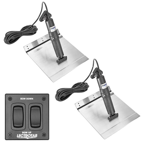 Lectrotab XKA Aluminum Alloy Trim Tab Kit w/Rocker Switch - 12 x 24 [XKAF12X24A] Boat Outfitting, Boat Outfitting | Trim Tabs,