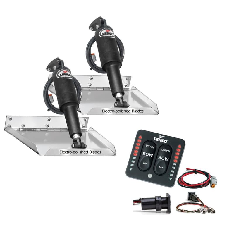 Lenco 12 x 12 Standard Performance Trim Tab Kit w/LED Indicator Switch Kit 12V [RT12X12I] Boat Outfitting, Boat Outfitting | Trim Tabs,