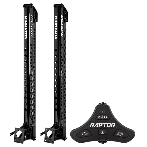 Minn Kota Raptor Bundle Pair - 10’ Black Shallow Water Anchors w/Active Anchoring Footswitch Included [1810630/PAIR] & Docking, Docking