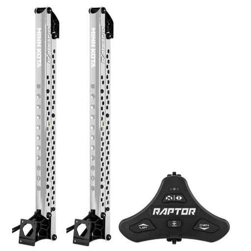 Minn Kota Raptor Bundle Pair - 10’ Silver Shallow Water Anchors w/Active Anchoring Footswitch Included [1810633/PAIR] & Docking, Docking