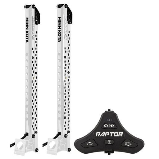 Minn Kota Raptor Bundle Pair - 10’ White Shallow Water Anchors w/Active Anchoring Footswitch Included [1810631/PAIR] & Docking, Docking
