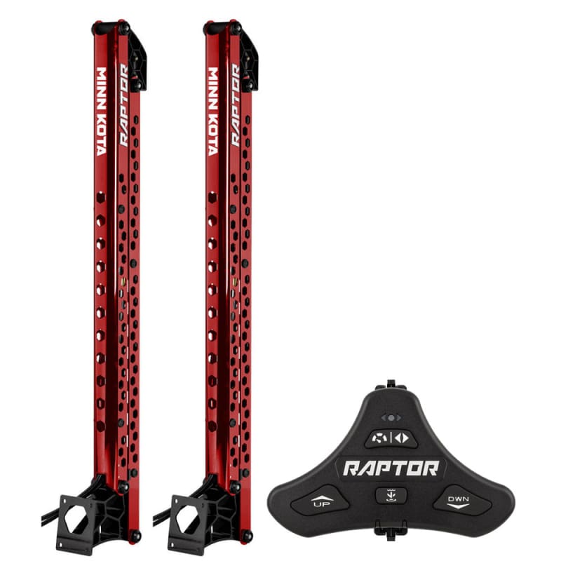 Minn Kota Raptor Bundle Pair - 8’ Red Shallow Water Anchors w/Active Anchoring Footswitch Included [1810622/PAIR] & Docking, Docking
