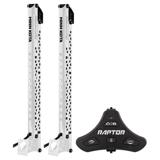 Minn Kota Raptor Bundle Pair - 8’ White Shallow Water Anchors w/Active Anchoring Footswitch Included [1810621/PAIR] & Docking, Docking