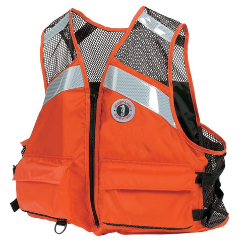 Mustang Industrial Mesh Vest - Orange - 4XL/5XL [MV1254T1-2-4XL/5XL-216] Brand_Mustang Survival, Marine Safety, Marine Safety | Personal