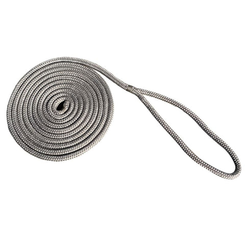 New England Rope 1/2’ x 25 Nylon Double Braid Dock Line - Grey [5058-16-00025] Anchoring & Docking, Docking | Line, Brand_New Ropes CWR