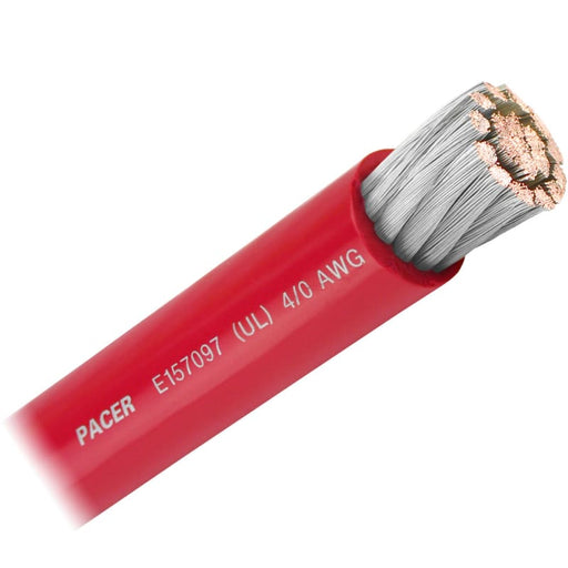 Pacer Red 4/0 AWG Battery Cable - Sold By The Foot [WUL4/0RD - FT] 1st Class Eligible, Brand_Pacer Group, Electrical, Electrical | Wire CWR
