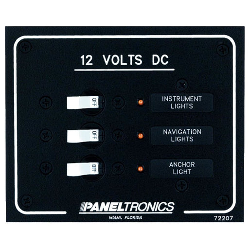 Paneltronics Standard DC 3 Position Breaker Panel w/LEDs [9972207B] Brand_Paneltronics, Electrical, Electrical | Electrical Panels 