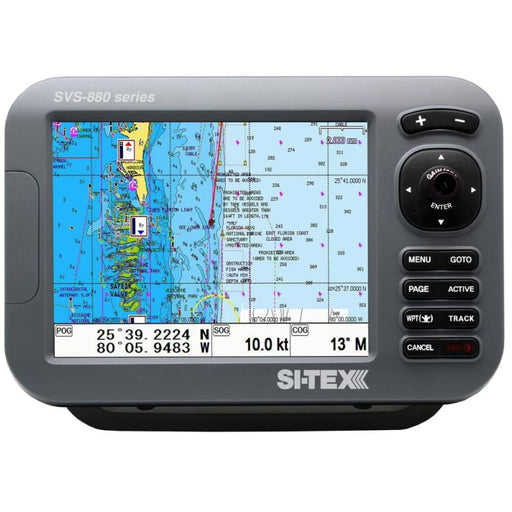 SI-TEX Standalone 8’ Chartplotter System w/Color LCD Internal External GPS Antenna C-MAP 4D Card [SVS-880CE+] Brand_SI-TEX, Marine