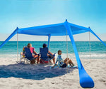 Sun Shade Beach Tent (w/ Sandbags Poles & Shovel) beach, beach party, Camping, Tents KARISI