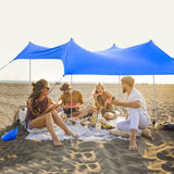 Sun Shade Beach Tent (w/ Sandbags Poles & Shovel) BLUE / 10x10 ft beach, beach party, Camping, Tents Camping KARISI